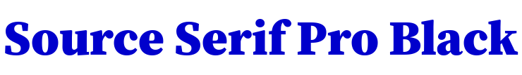 Source Serif Pro Black police de caractère